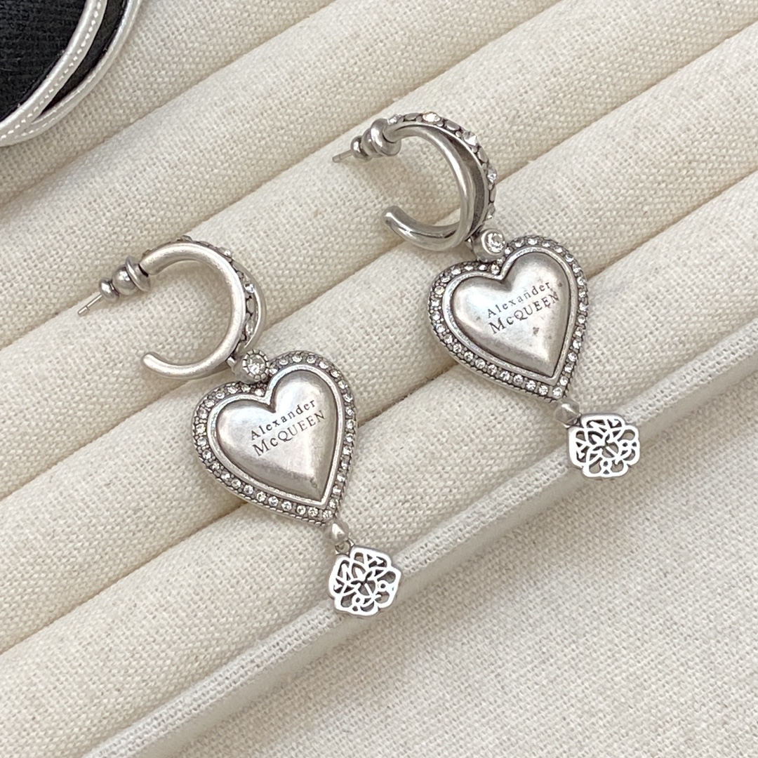 [TOP] Alexander McQueen Earrings - Silver