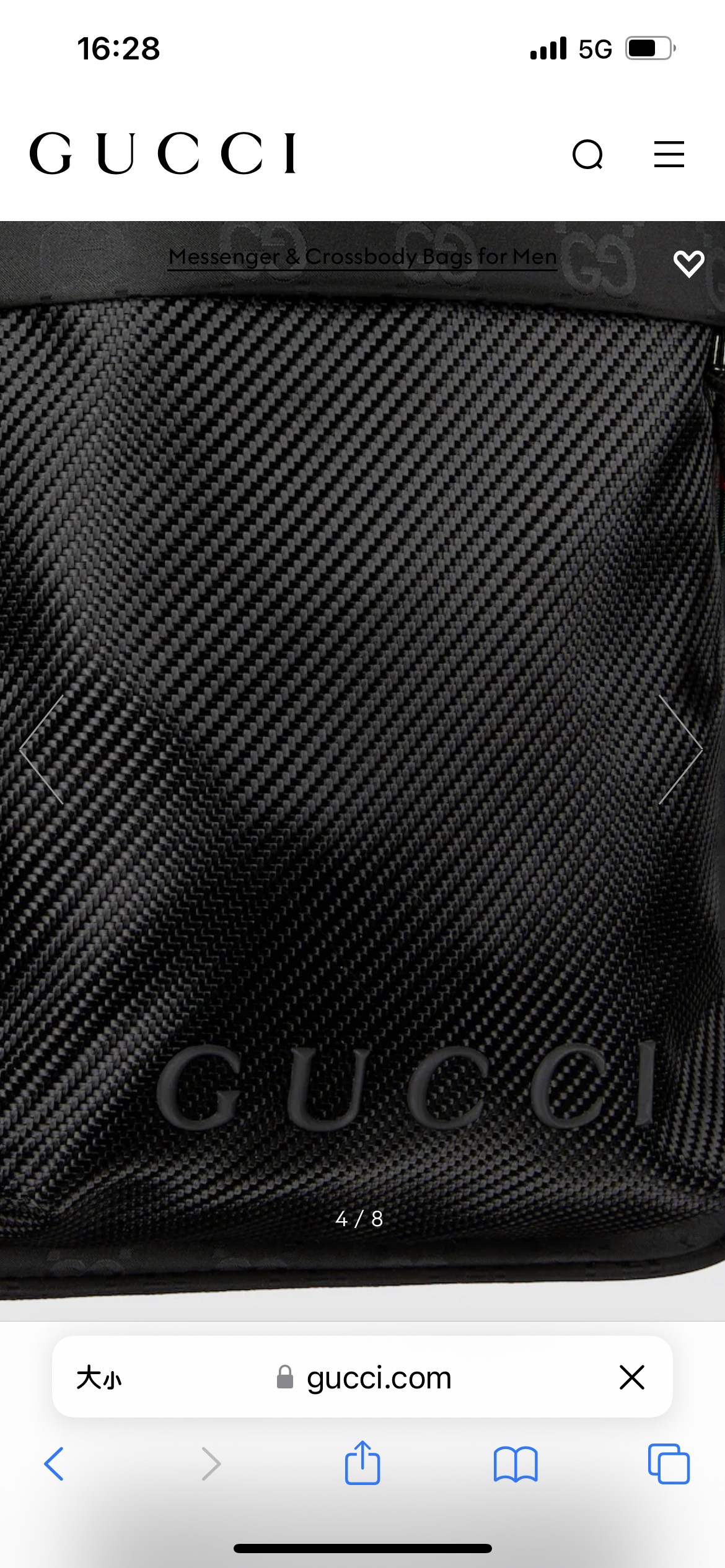 [TOP] GUCCI GG nylon Men's Crossbody Bag 37 x 23 x 10 cm - Black