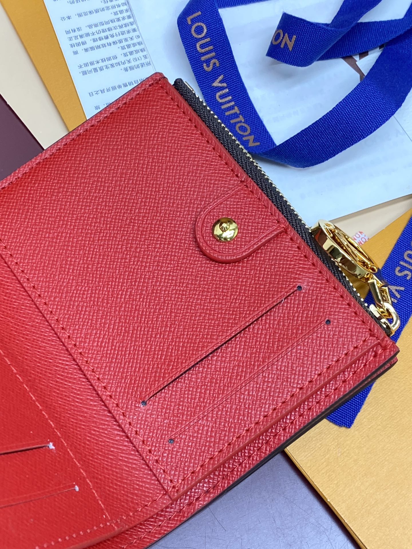 [TOP] Louis Vuitton LV Wallet Monogram with Cherry Pattern 11.5x1.5x9cm - Brown