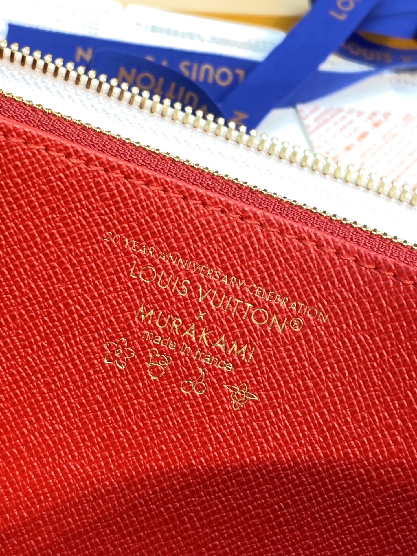 [TOP] Louis Vuitton LV Zip Wallet with Cherry Pattern 19.5x10.5x2.5cm - White