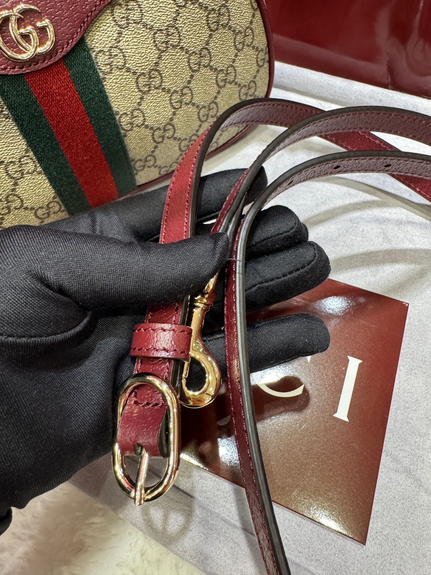 [TOP] GUCCI Ophidia Shoulder Bag 26 x 15 x 6.5 cm - Brown