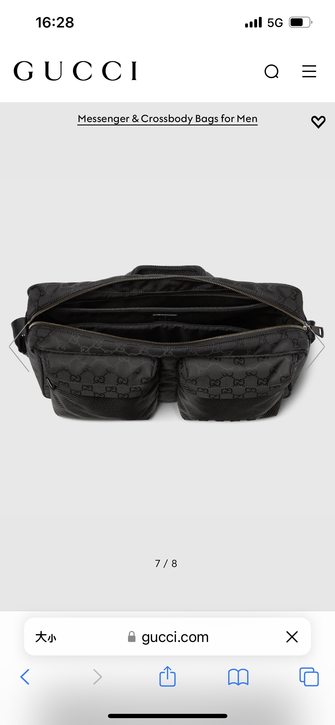 [TOP] GUCCI GG nylon Men's Crossbody Bag 37 x 23 x 10 cm - Black