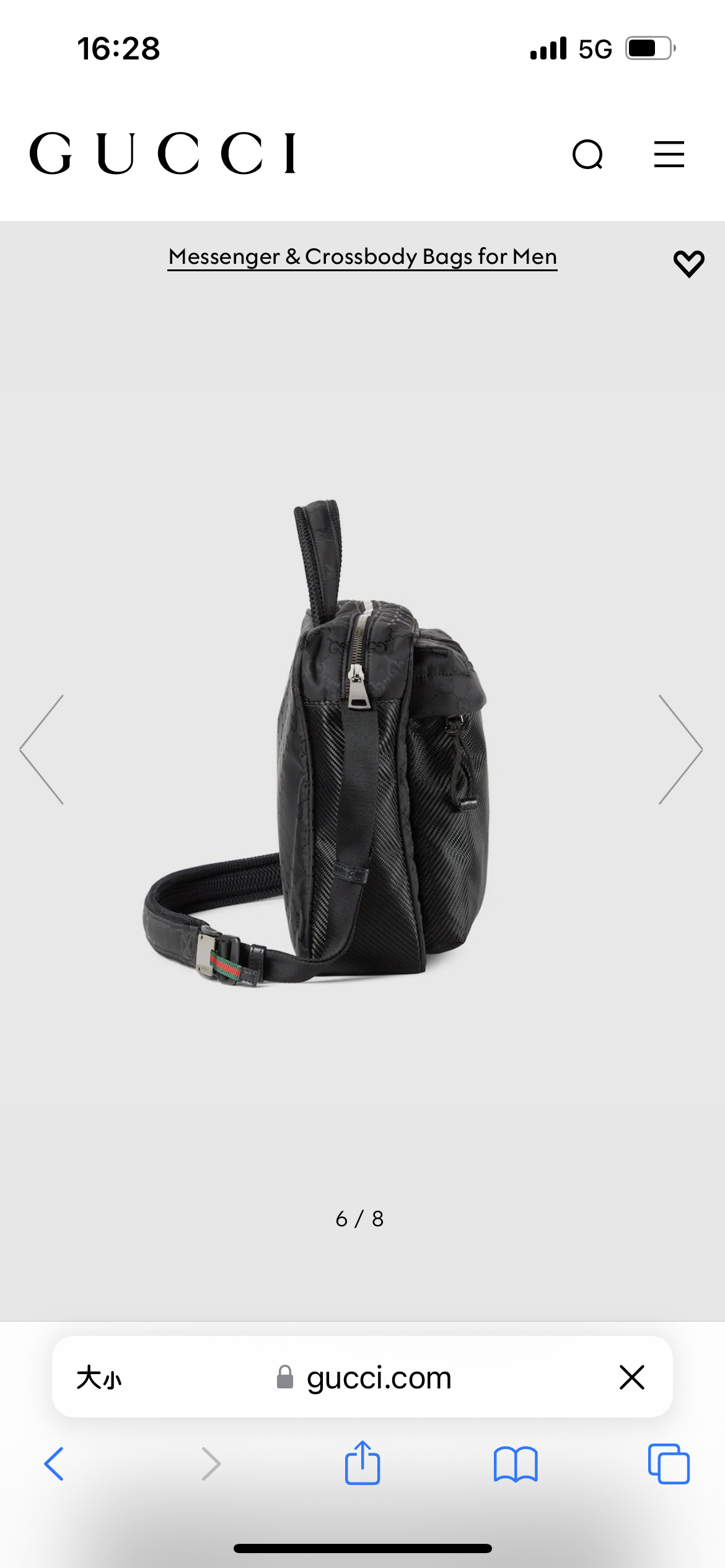 [TOP] GUCCI GG nylon Men's Crossbody Bag 37 x 23 x 10 cm - Black