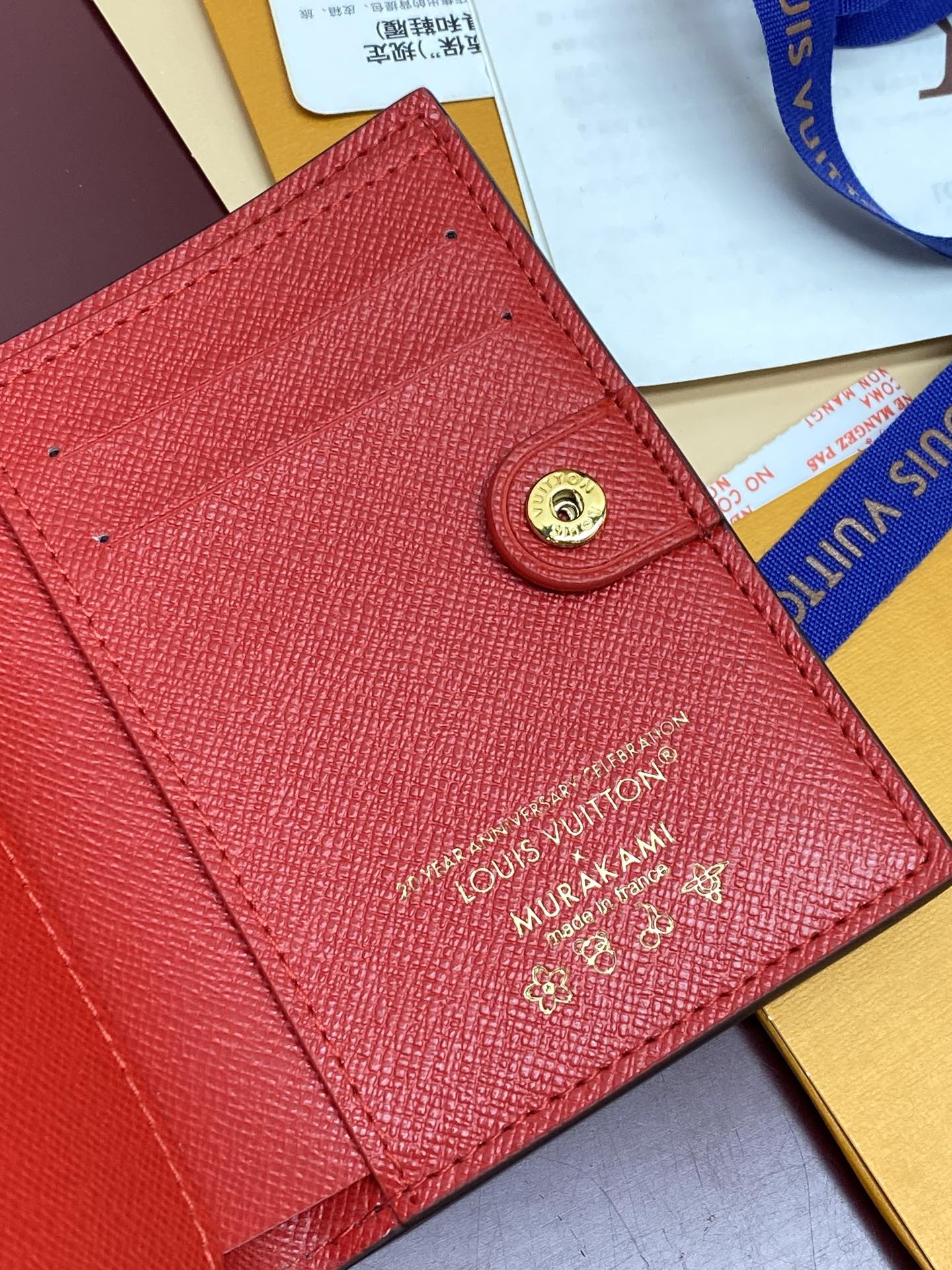 [TOP] Louis Vuitton LV Wallet Monogram with Cherry Pattern 11.5x1.5x9cm - Brown