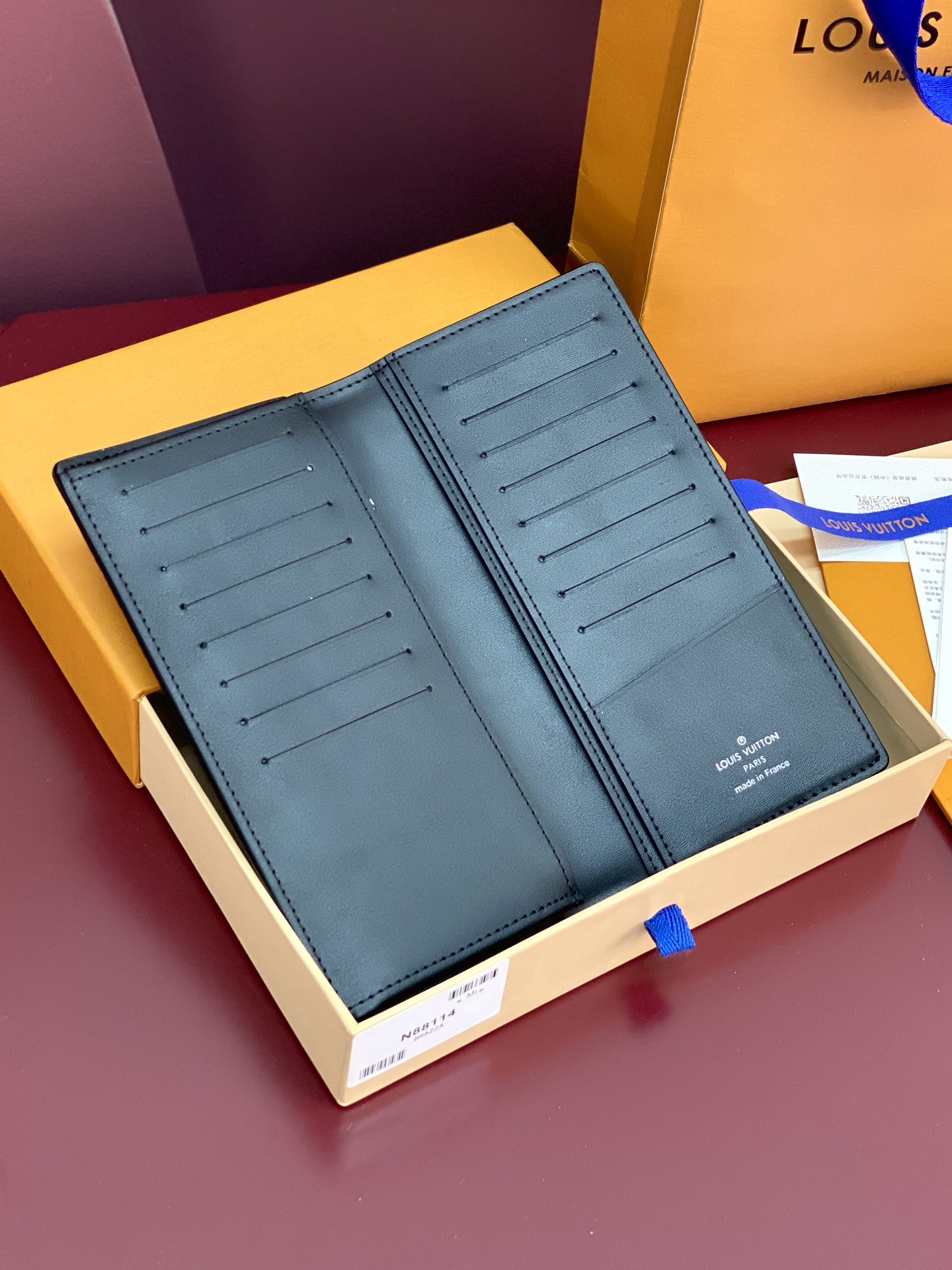 [TOP] Louis Vuitton LV Men's Long Wallet with Crocodile Leather 10x19x2cm - Black