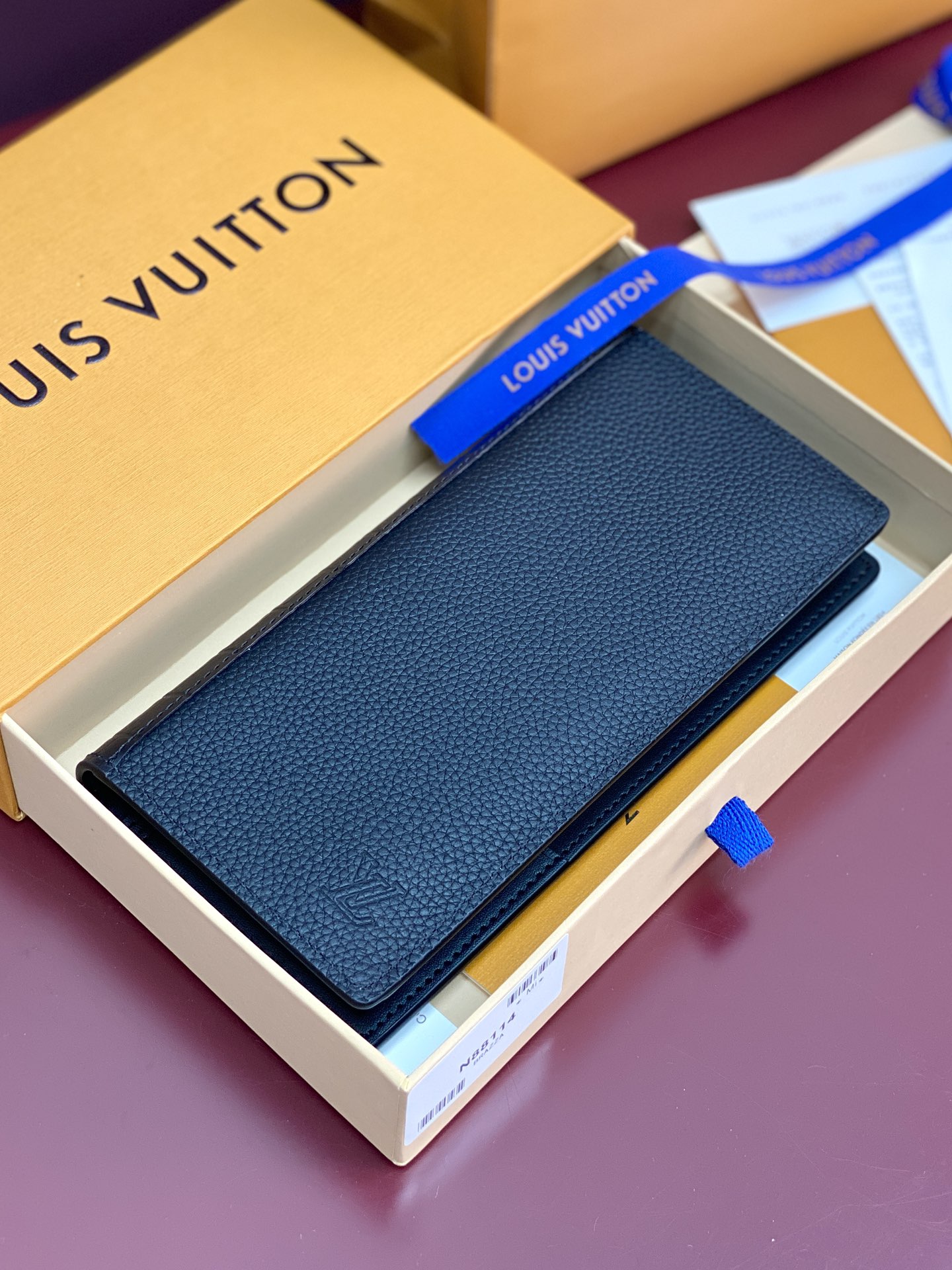 [TOP] Louis Vuitton LV Men's Long Wallet with Crocodile Leather 10x19x2cm - Black