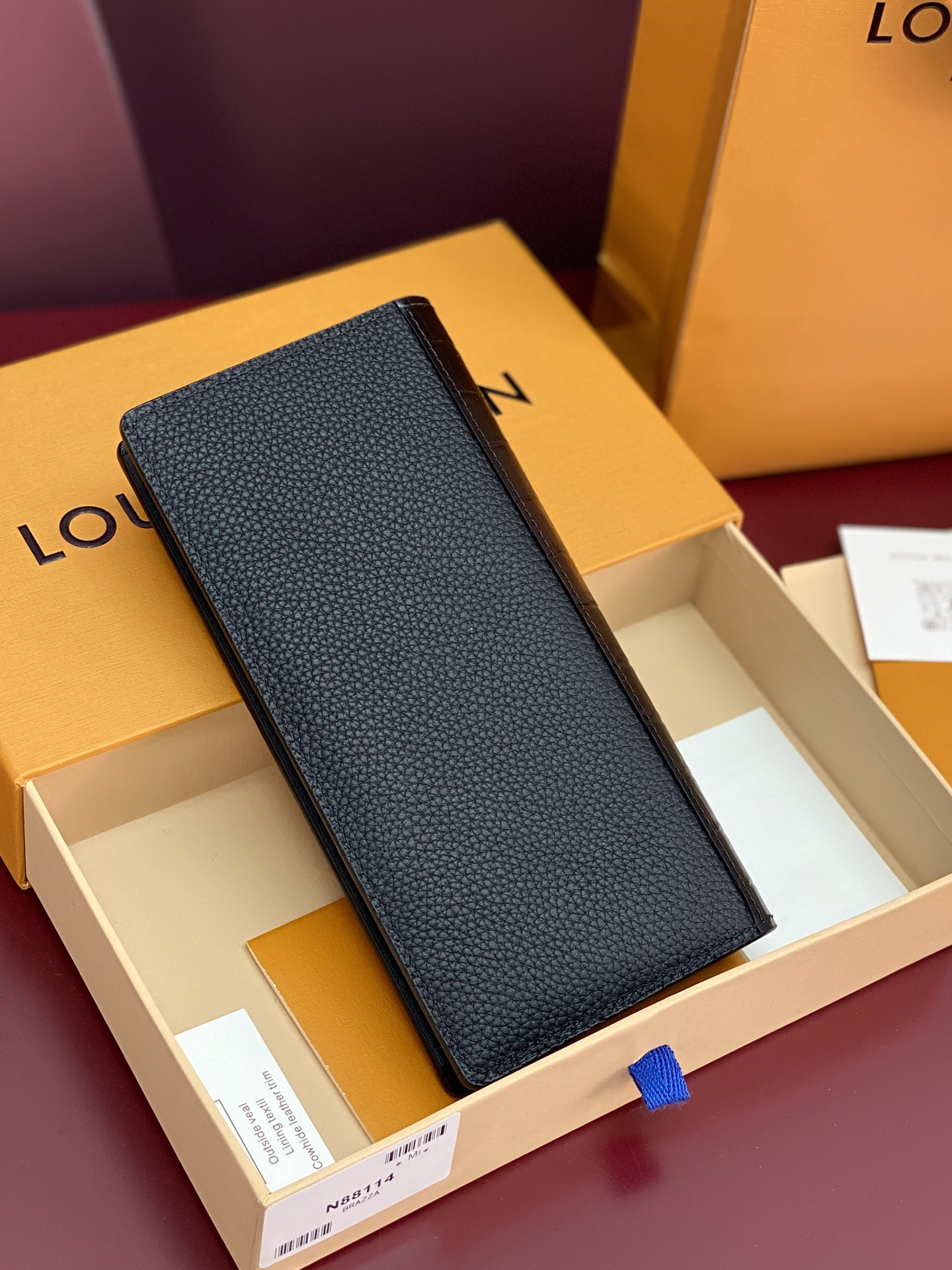 [TOP] Louis Vuitton LV Men's Long Wallet with Crocodile Leather 10x19x2cm - Black