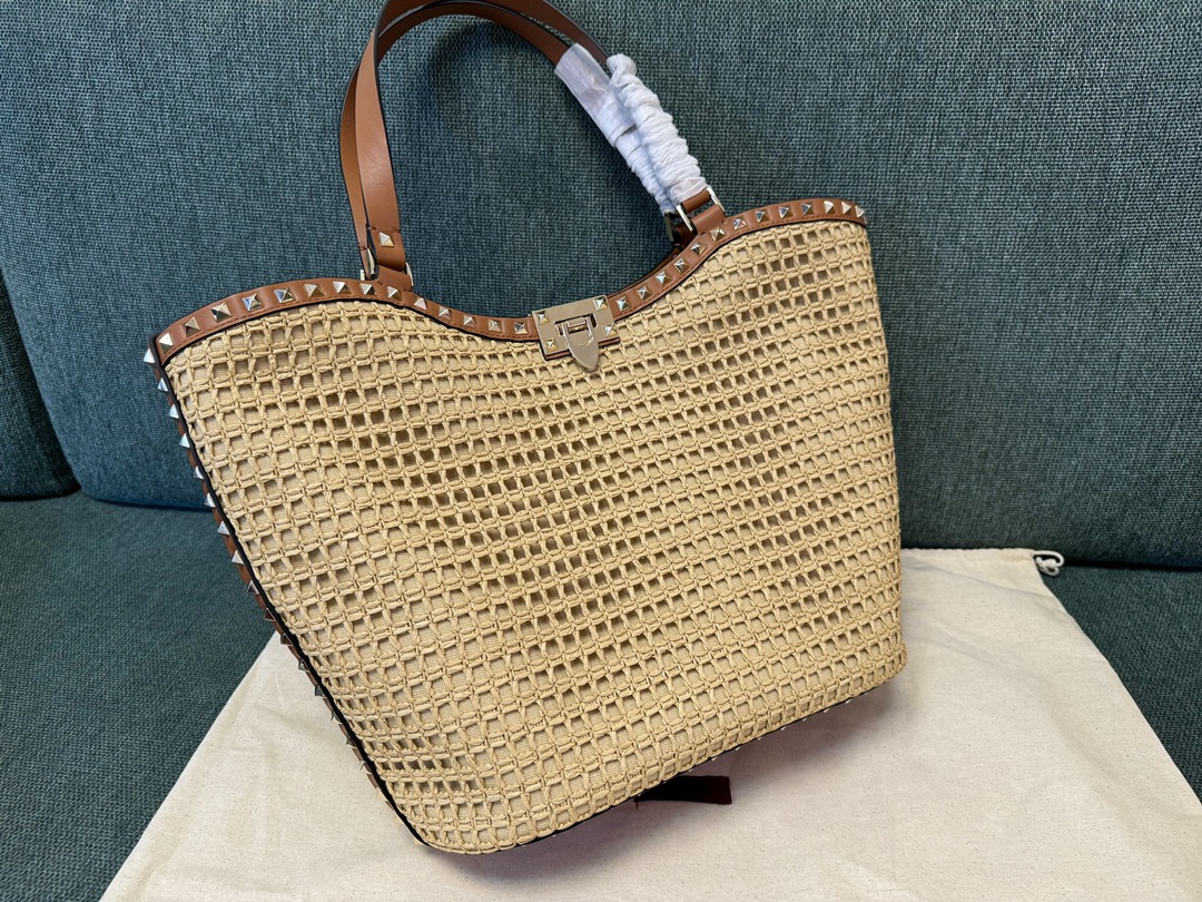 [TOP] VALENTINO GARAVANI Tote Bag  30x14x30cm - Brown