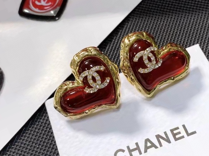 [TOP] CHANEL Earrings - Red