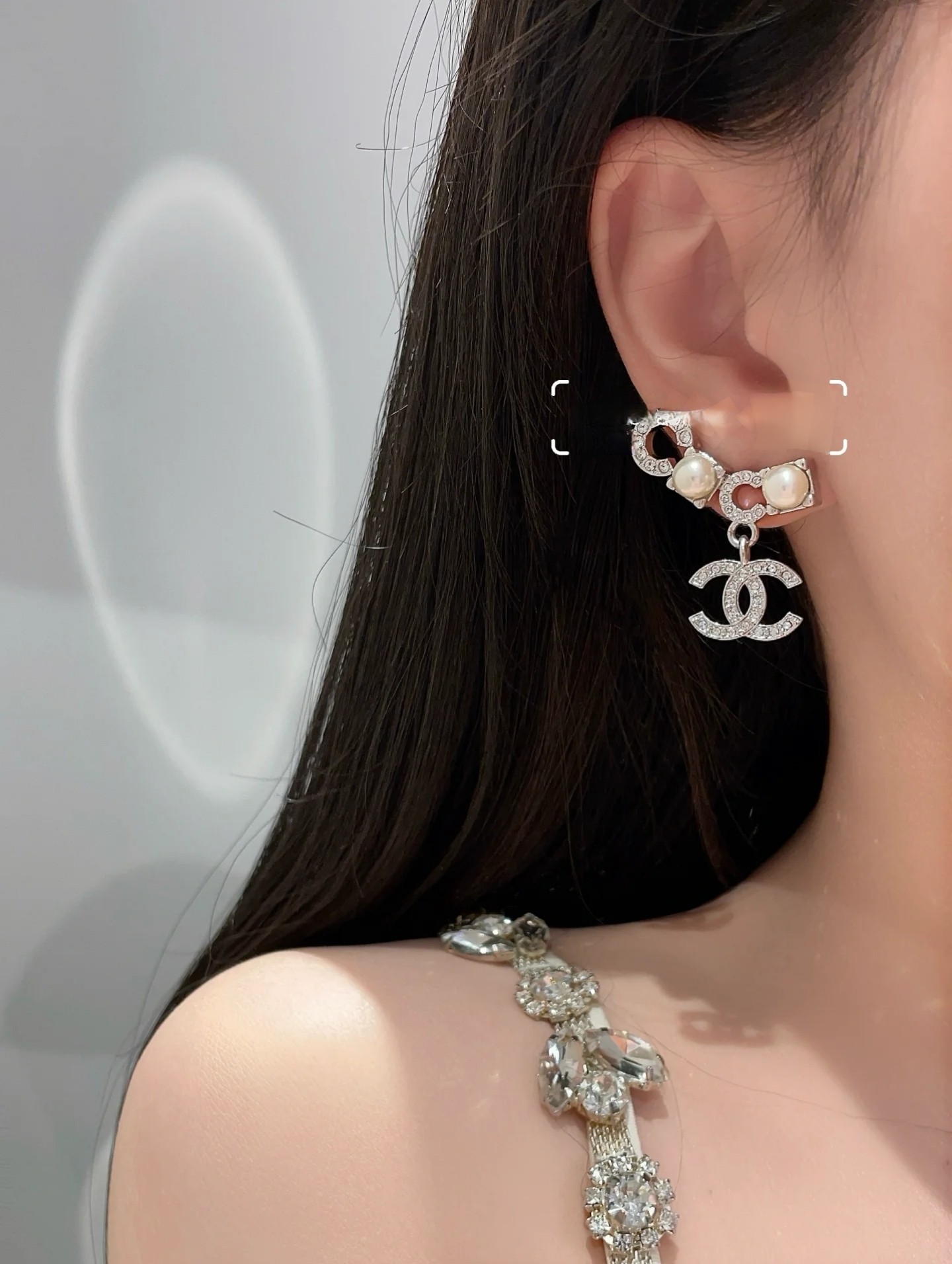 [TOP] CHANEL Earrings - Silver
