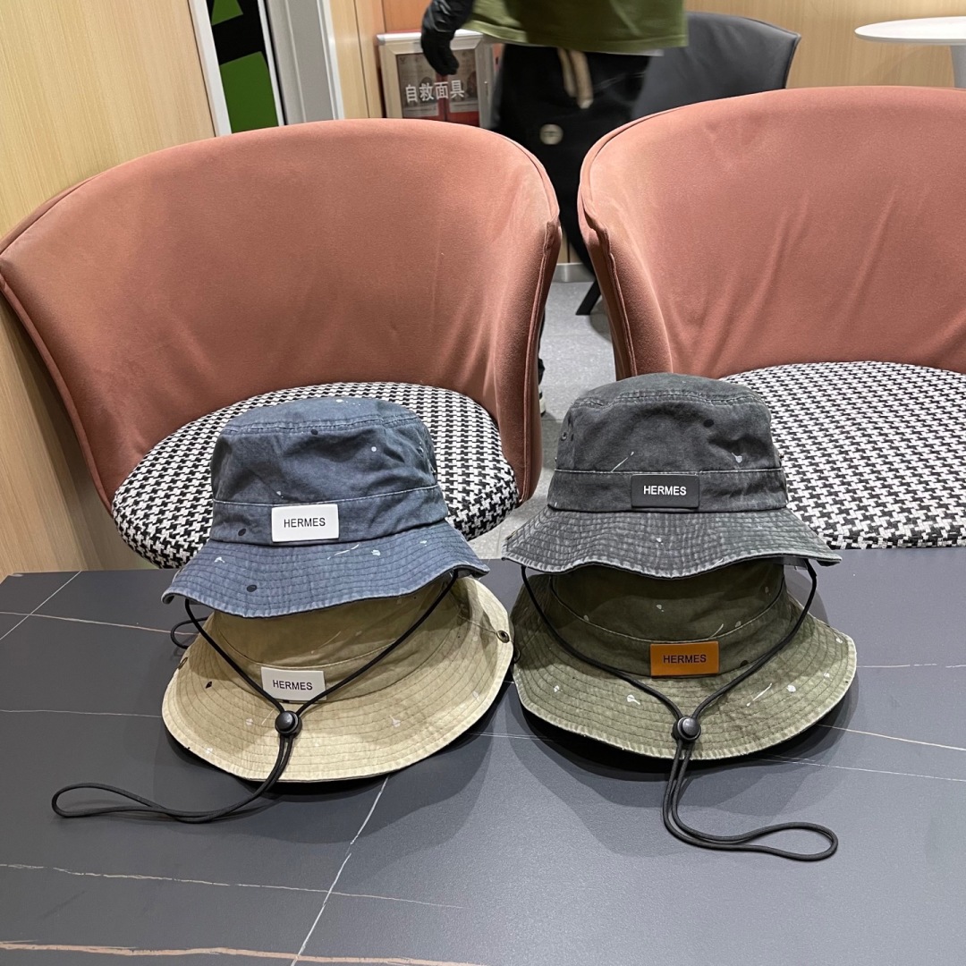 [TOP] HERMES Bucket Hat - 4 Colors