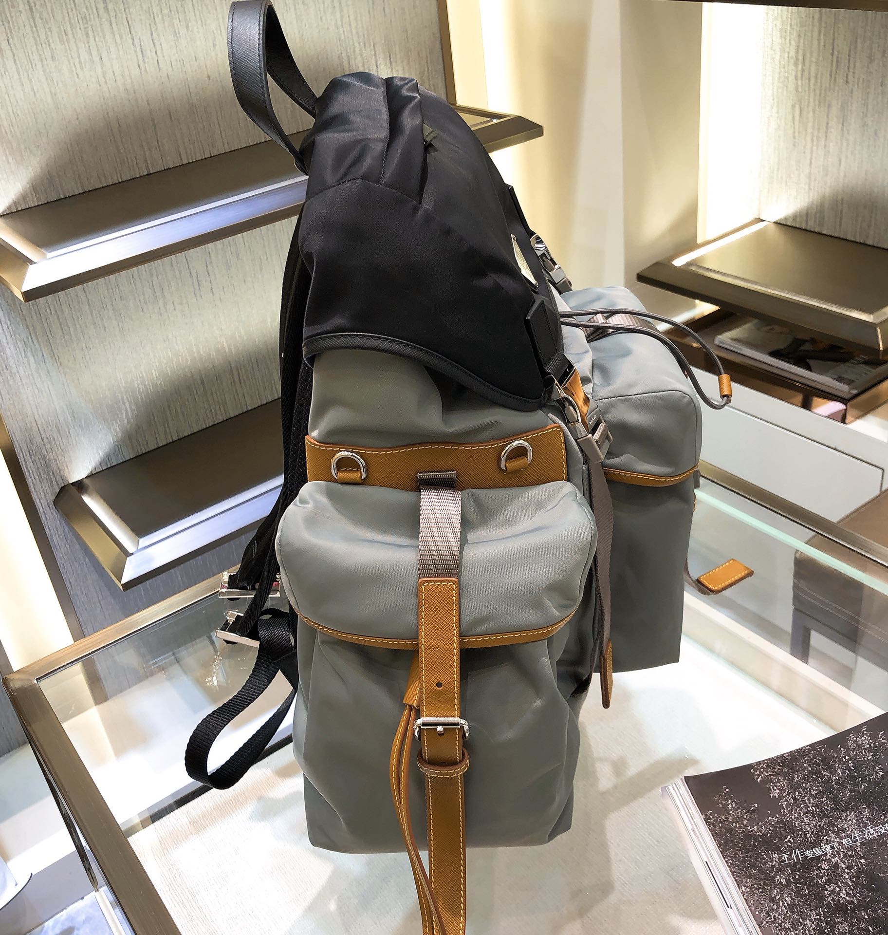 [TOP] PRADA Saffiano Fabric Backpack 27*45*17cm - 2 Colour