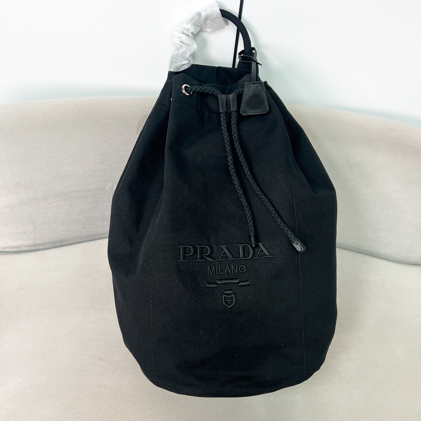 [TOP] PRADA Drawstring Canvas Travel Bag 34 x 55x 34 cm - 3 Colors