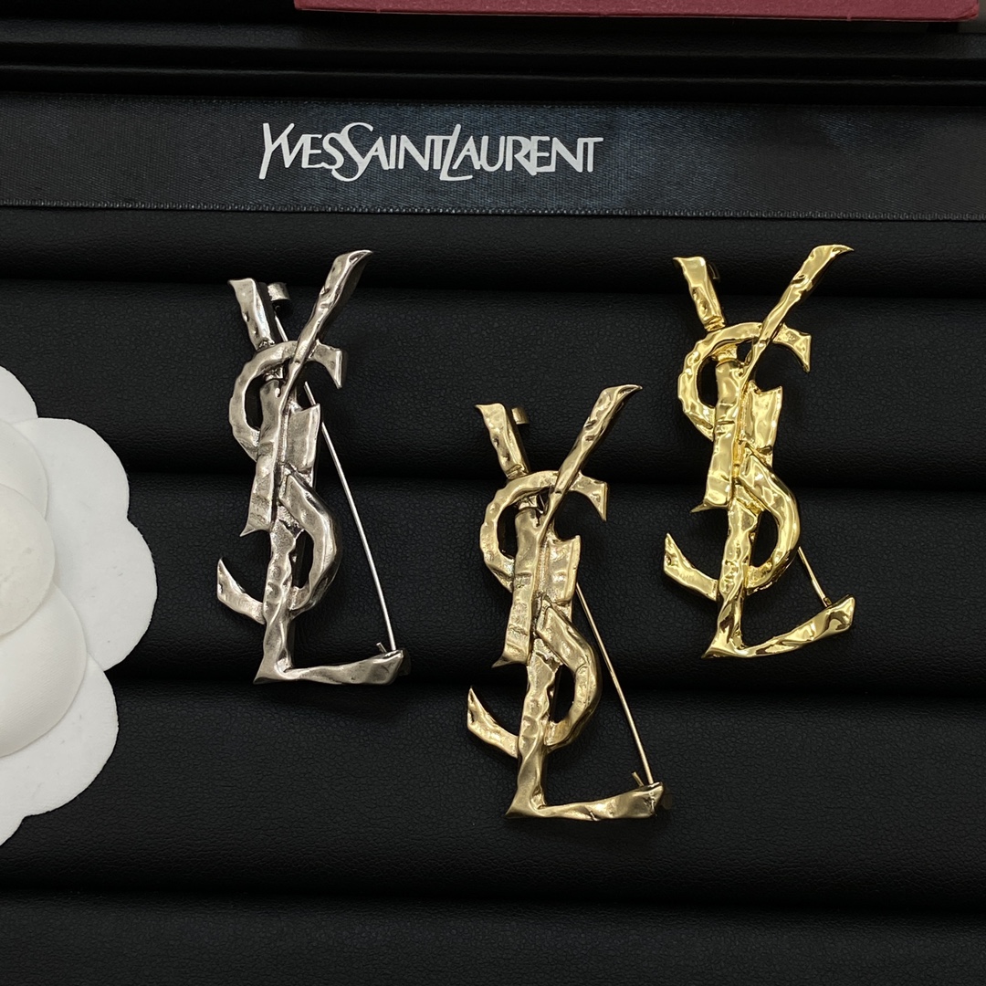 [TOP] Yves Saint Laurent YSL Brooch  - 3 Color