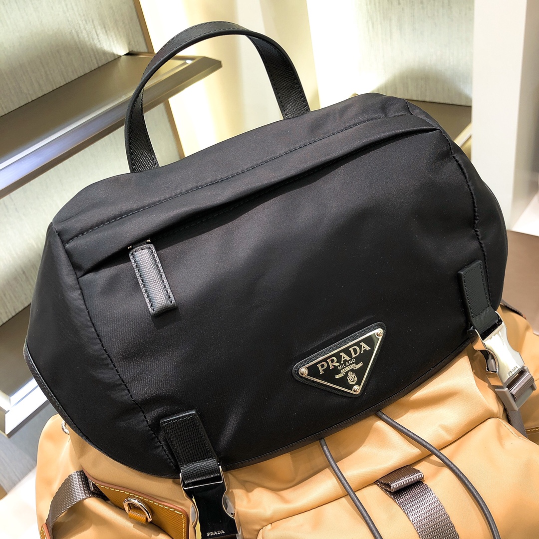 [TOP] PRADA Saffiano Fabric Backpack 27*45*17cm - 2 Colour