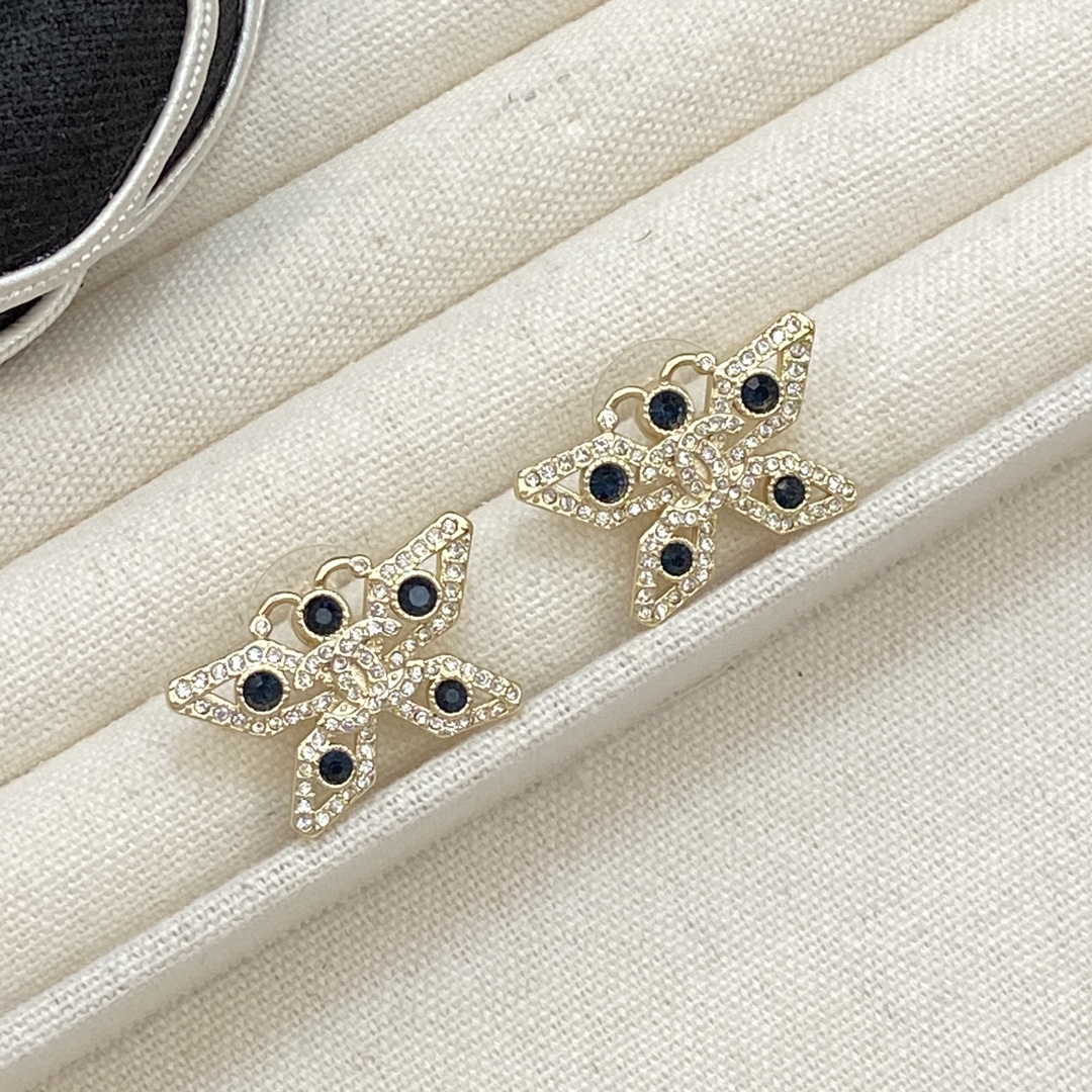 [TOP] CHANEL Butterfly Earrings- 3 Colors