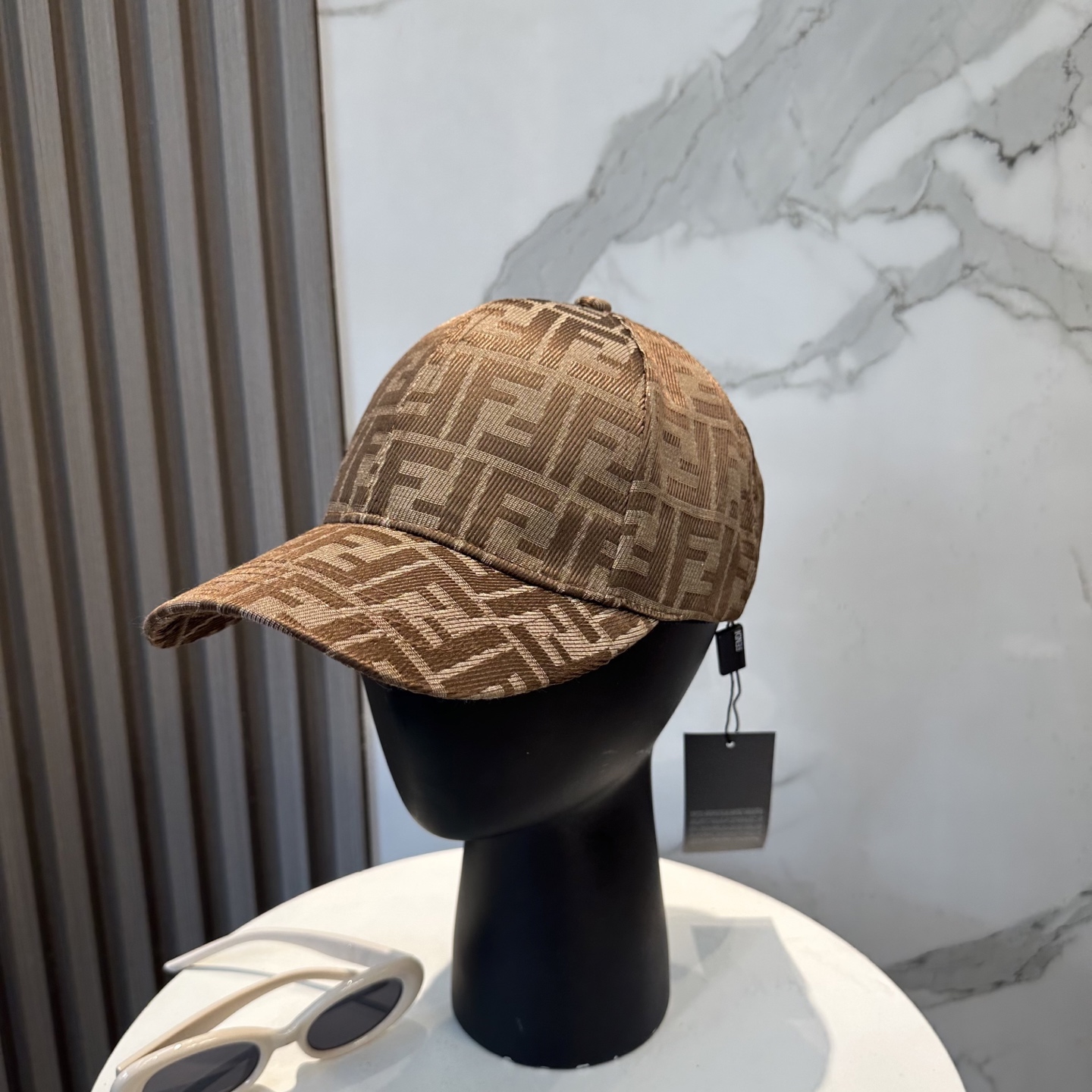 [TOP] FENDI FF Jacquard Canvas Baseball Cap - 4 Colors