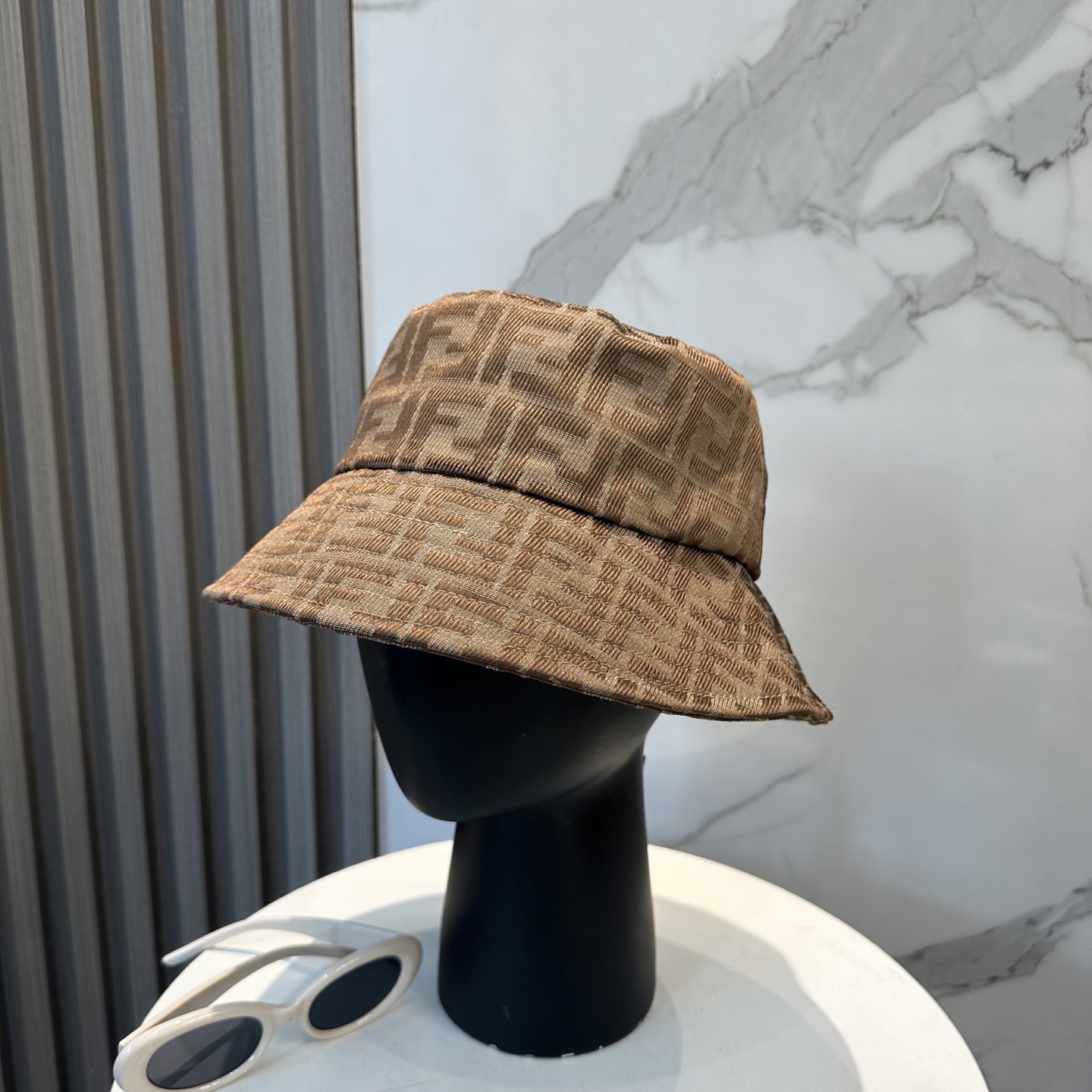 [TOP] FENDI FF Jacquard Canvas Bucket Hat - 4 Colors