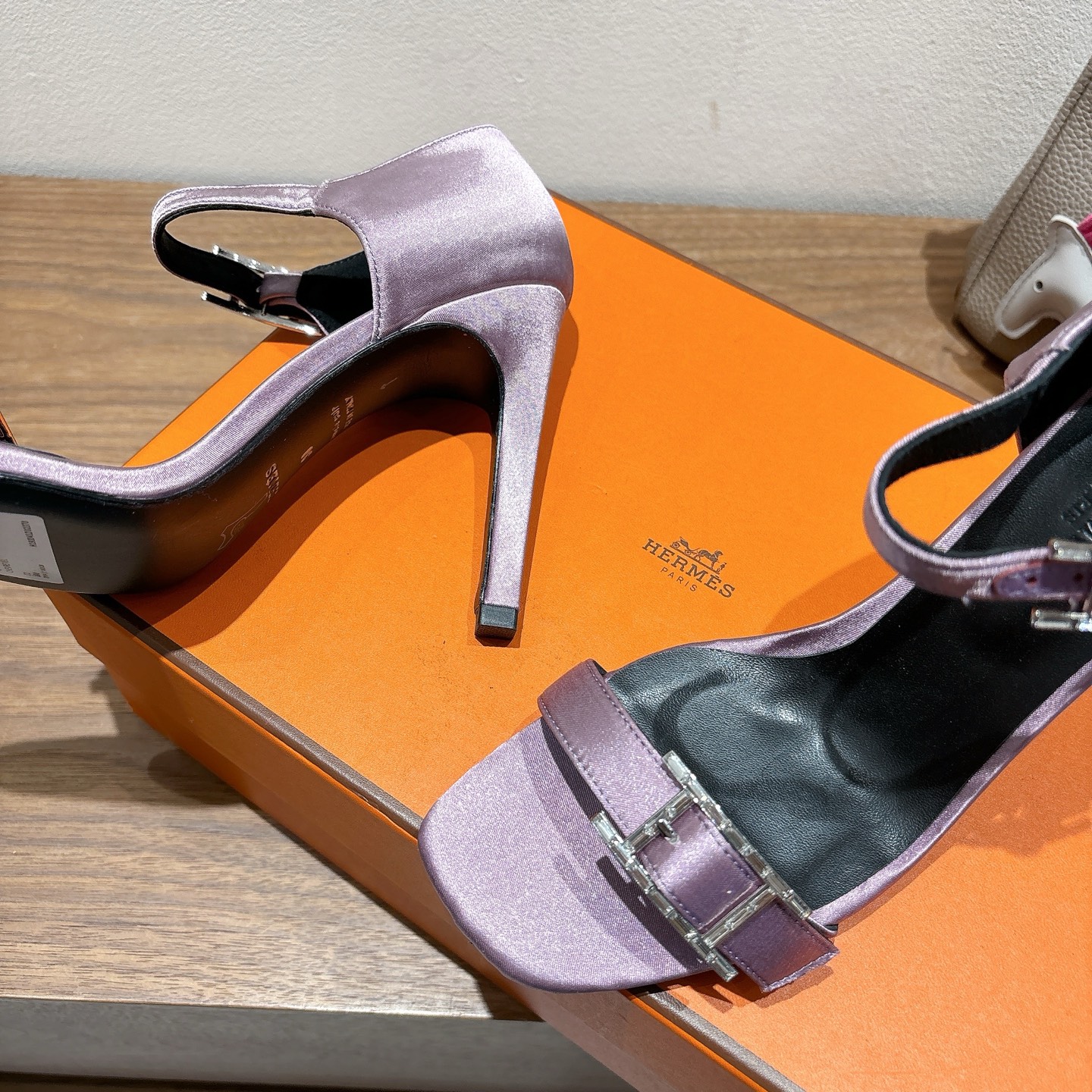 [TOP] HERMES Eclair 4.5cm/7cm/10.5cm High Heels Shoes - Purple