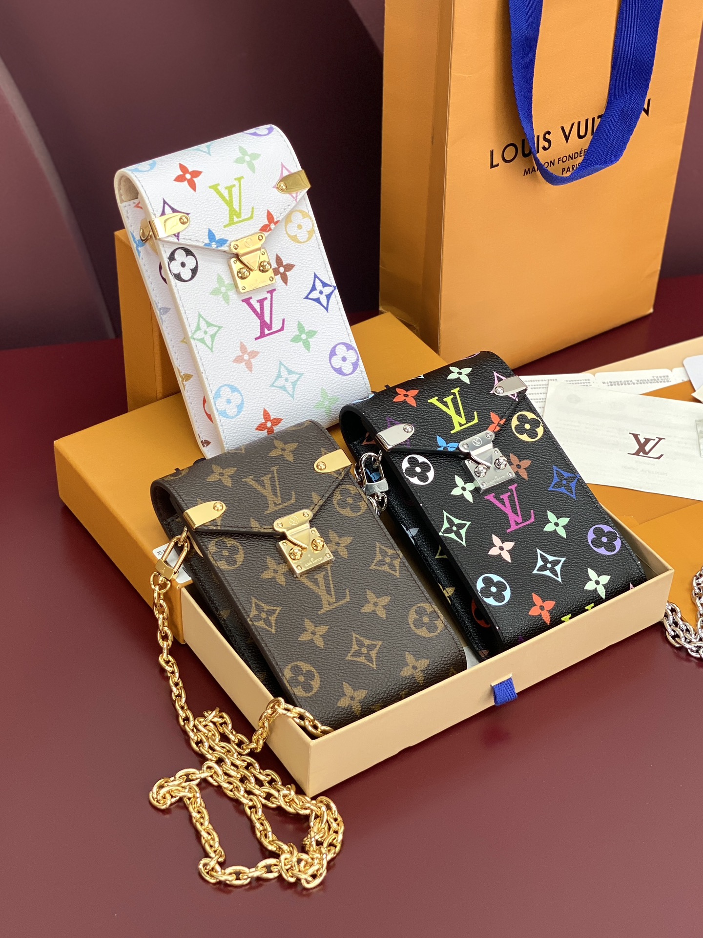 [TOP] Louis Vuitton LV Phone Pouch Métis Colorful Monogram Coated Canvas 10.4x17.5x4cm - 3 Color