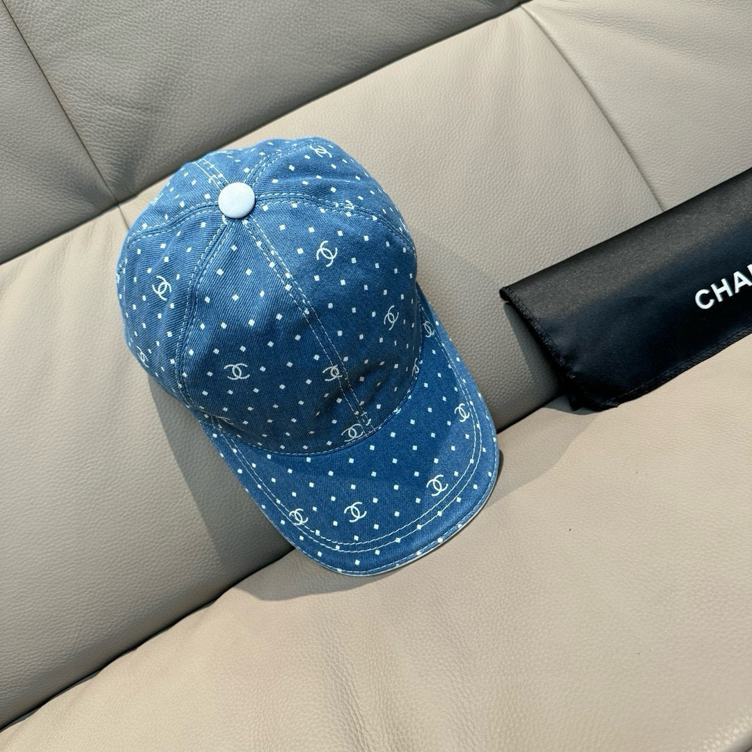 [TOP] CHANEL Baseball Hat - Denim Blue