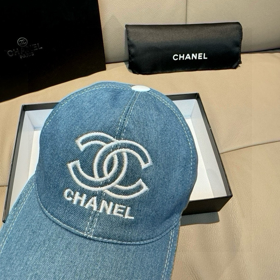 [TOP] CHANEL Baseball Hat - Denim Blue