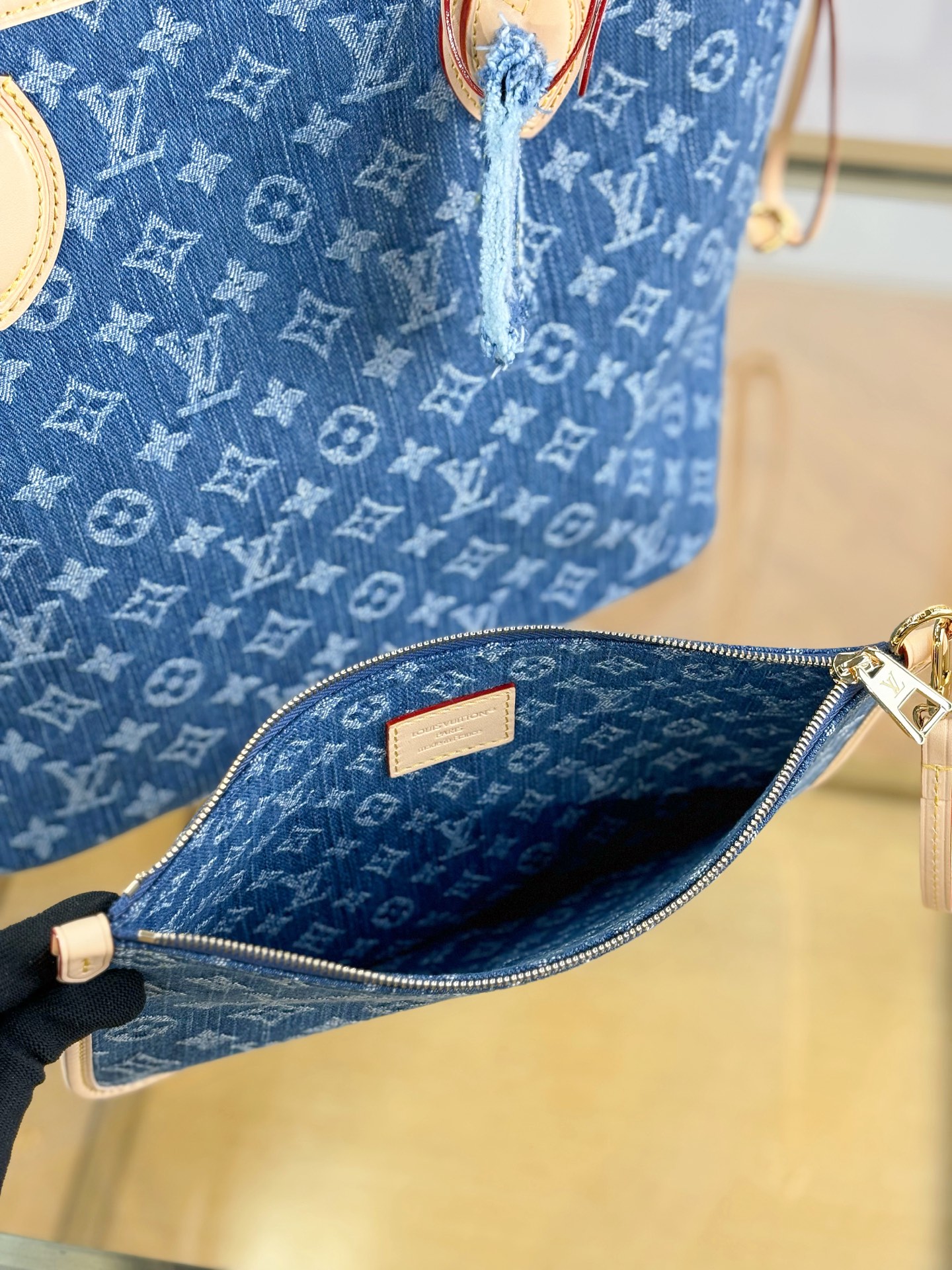 [TOP] Louis Vuitton LV Neverful Bag Monogram 31x28x14cm - Denim