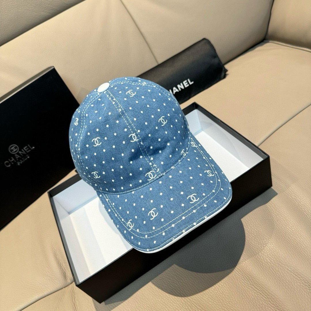 [TOP] CHANEL Baseball Hat - Denim Blue