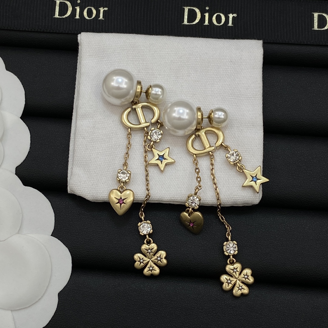 [TOP] Christian Dior Necklace/Earrings - Gold