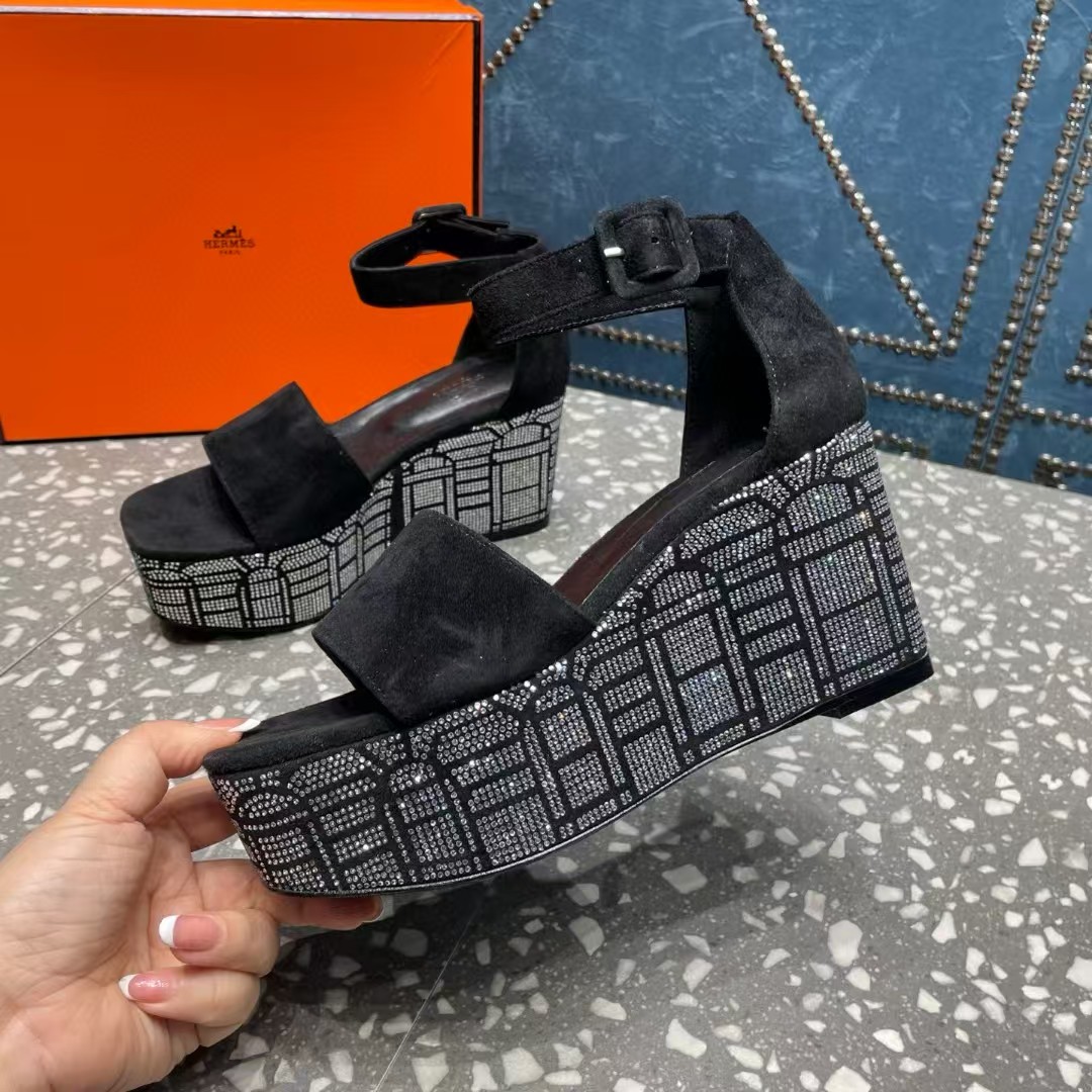 [TOP] HERMES Illusion 35 Sandal - Black