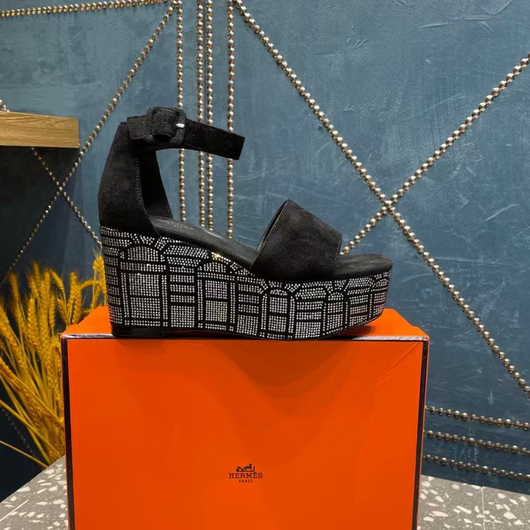 [TOP] HERMES Illusion 35 Sandal - Black