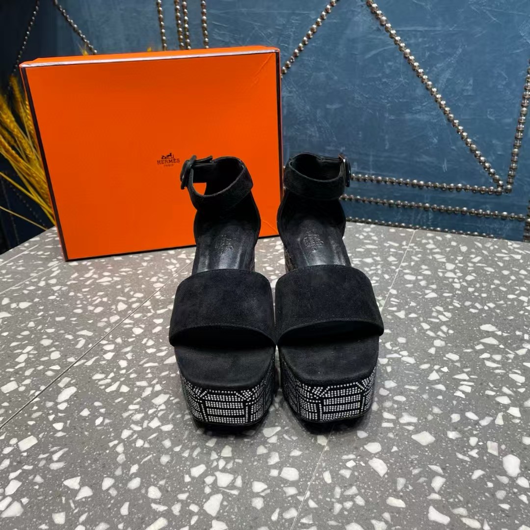 [TOP] HERMES Illusion 35 Sandal - Black