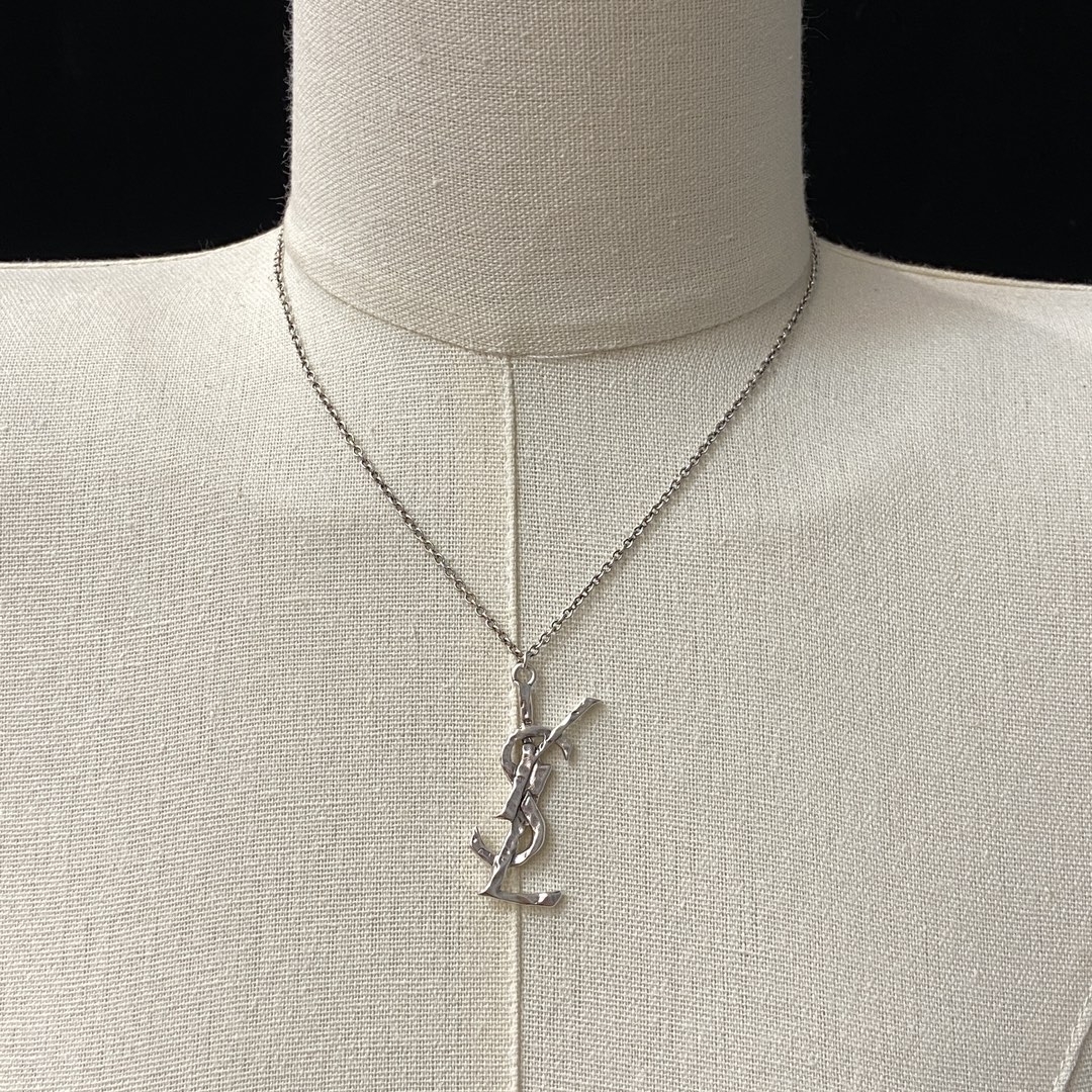 [TOP] Yves Saint Laurent YSL Necklace - Silver & Gold