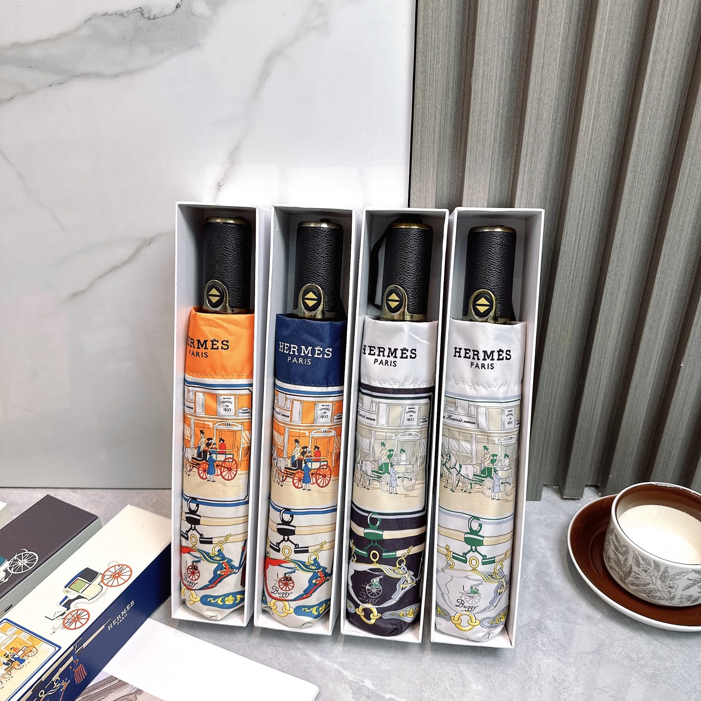 [TOP] HERMES Umbrella - 4 Colors