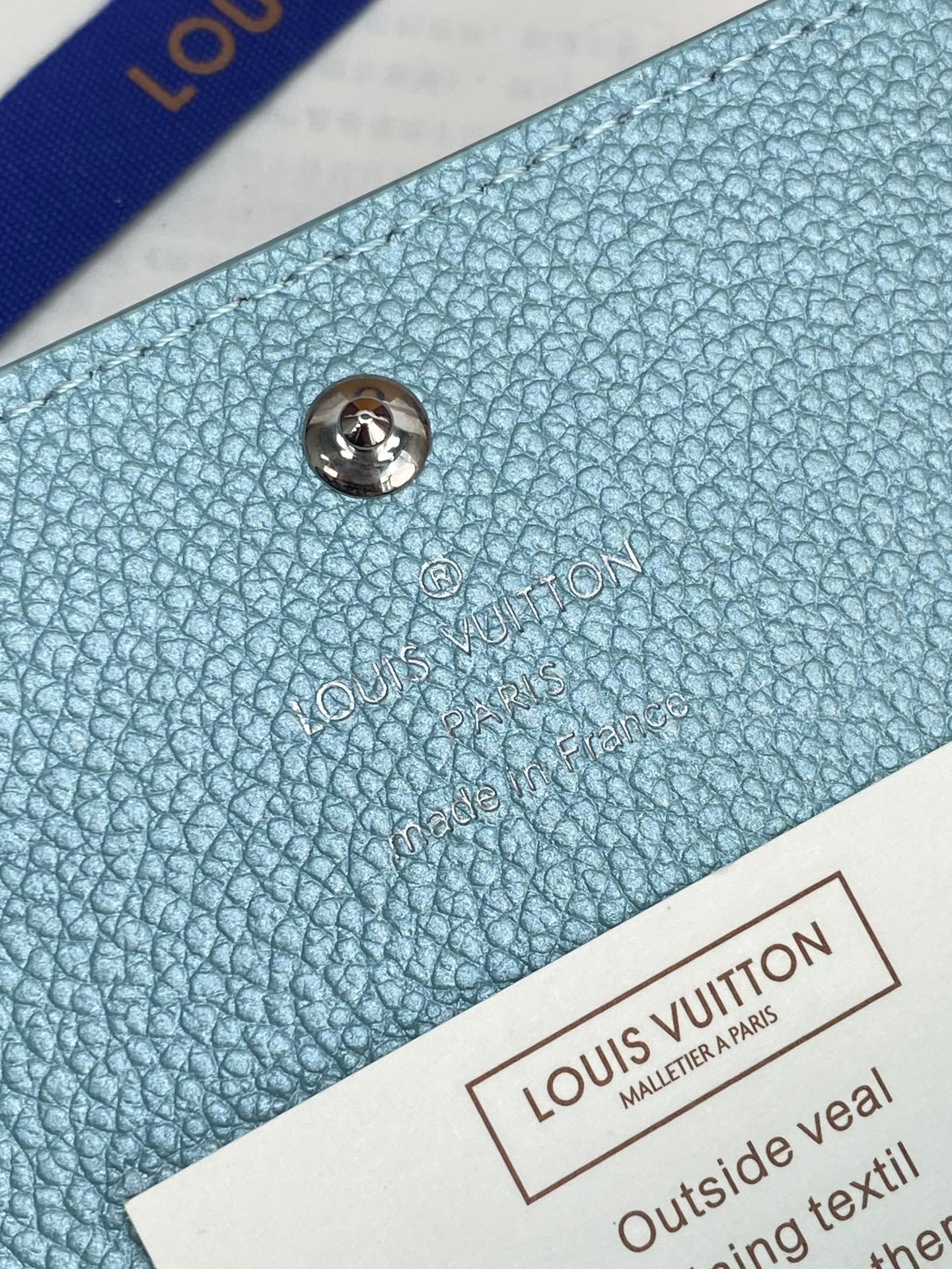 [TOP] Louis Vuitton LV Ski Card Holder 10.5x8x1cm - Pearlescent Blue