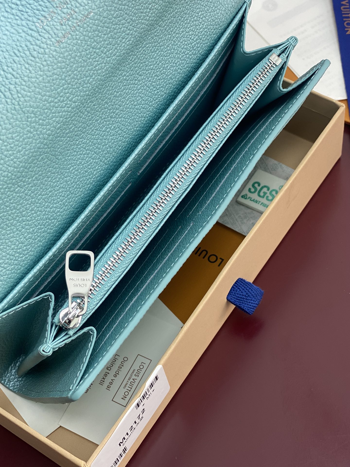 [TOP] Louis Vuitton LV Ski Sarah Wallet 19x10.5x2cm - Pearlescent Blue