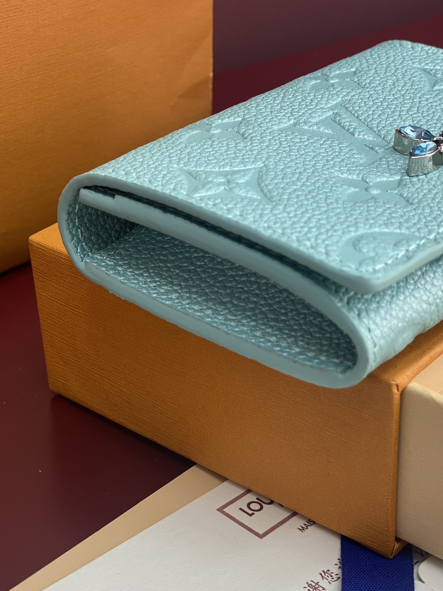 [TOP] Louis Vuitton LV Ski Card Holder 10.5x8x1cm - Pearlescent Blue
