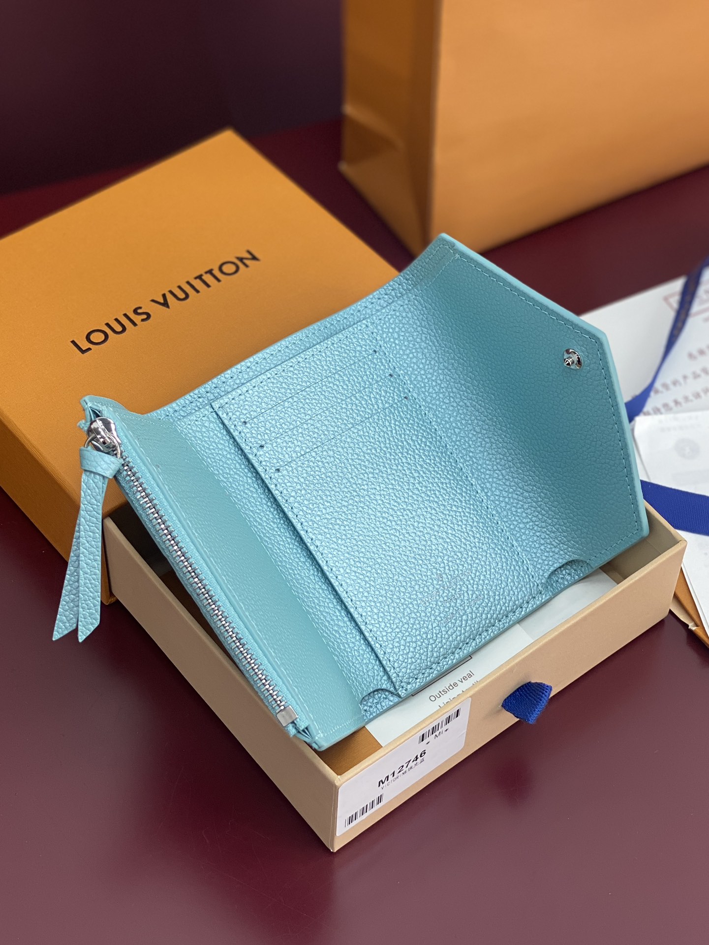 [TOP] Louis Vuitton LV Ski Victorine Wallet 12x9.5x2.5cm - Pearlescent Blue