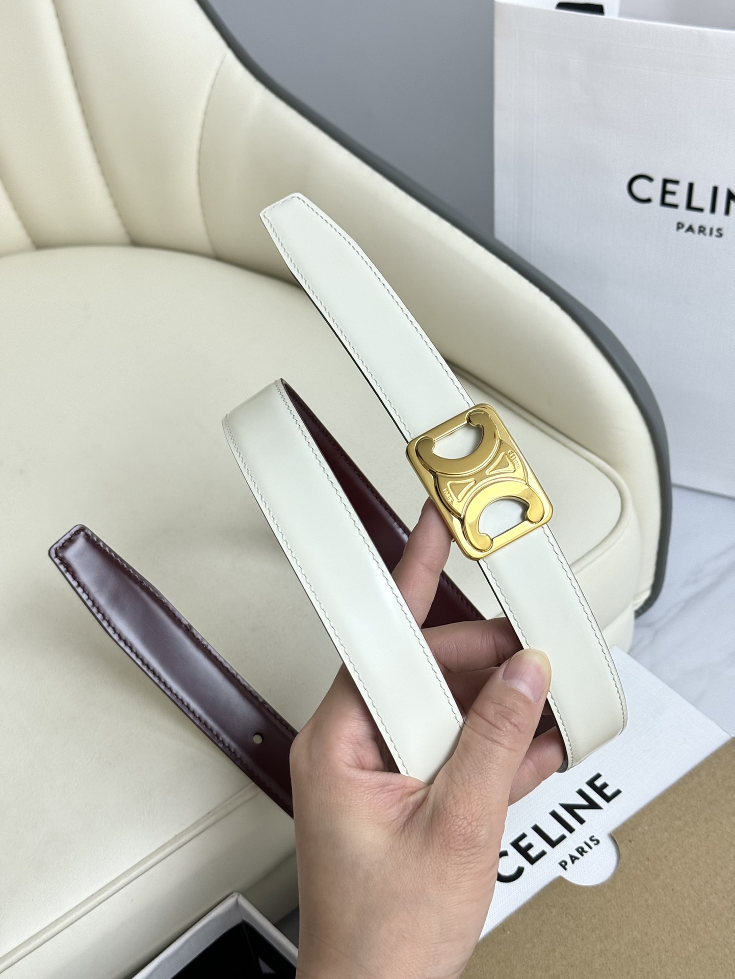 [TOP] CELINE Triomphe Belt - 7 Colors