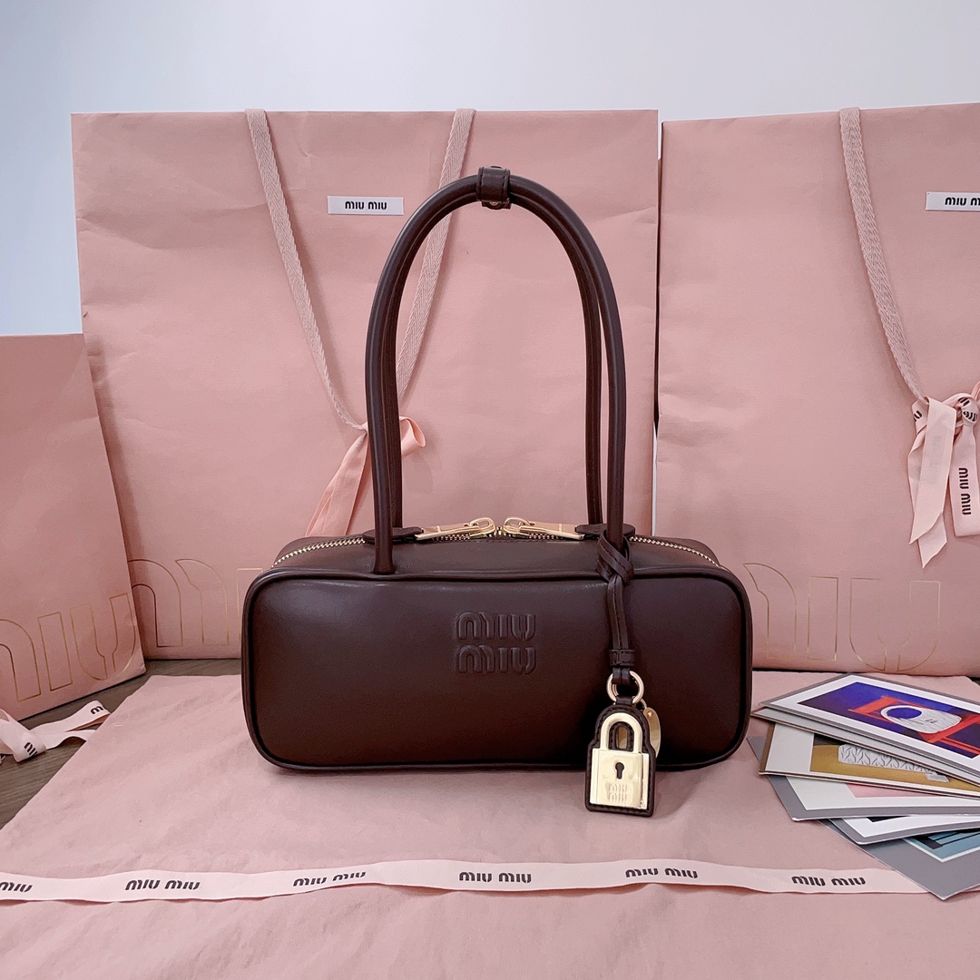 [TOP] Miu Miu Bag Calfskin 28X12X8cm - 3 Colors