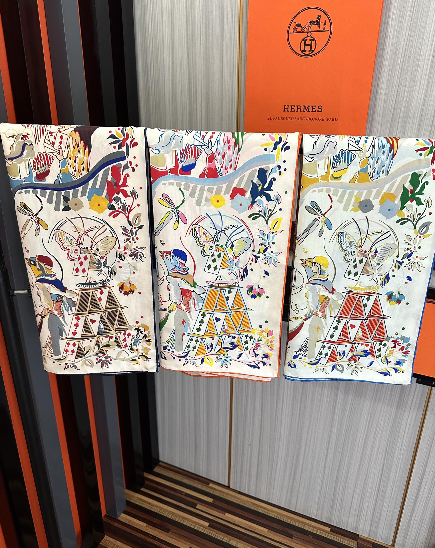 [TOP] HERMES Square Silk Scarf 90X90cm - 3 Colors