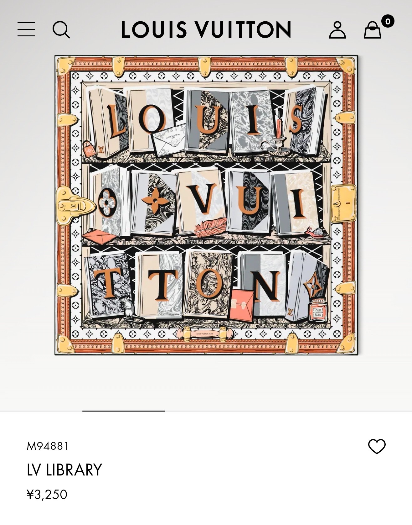 [TOP] Louis Vuitton LV Silk Square Scarf 90 x 90 cm - 2 Colors