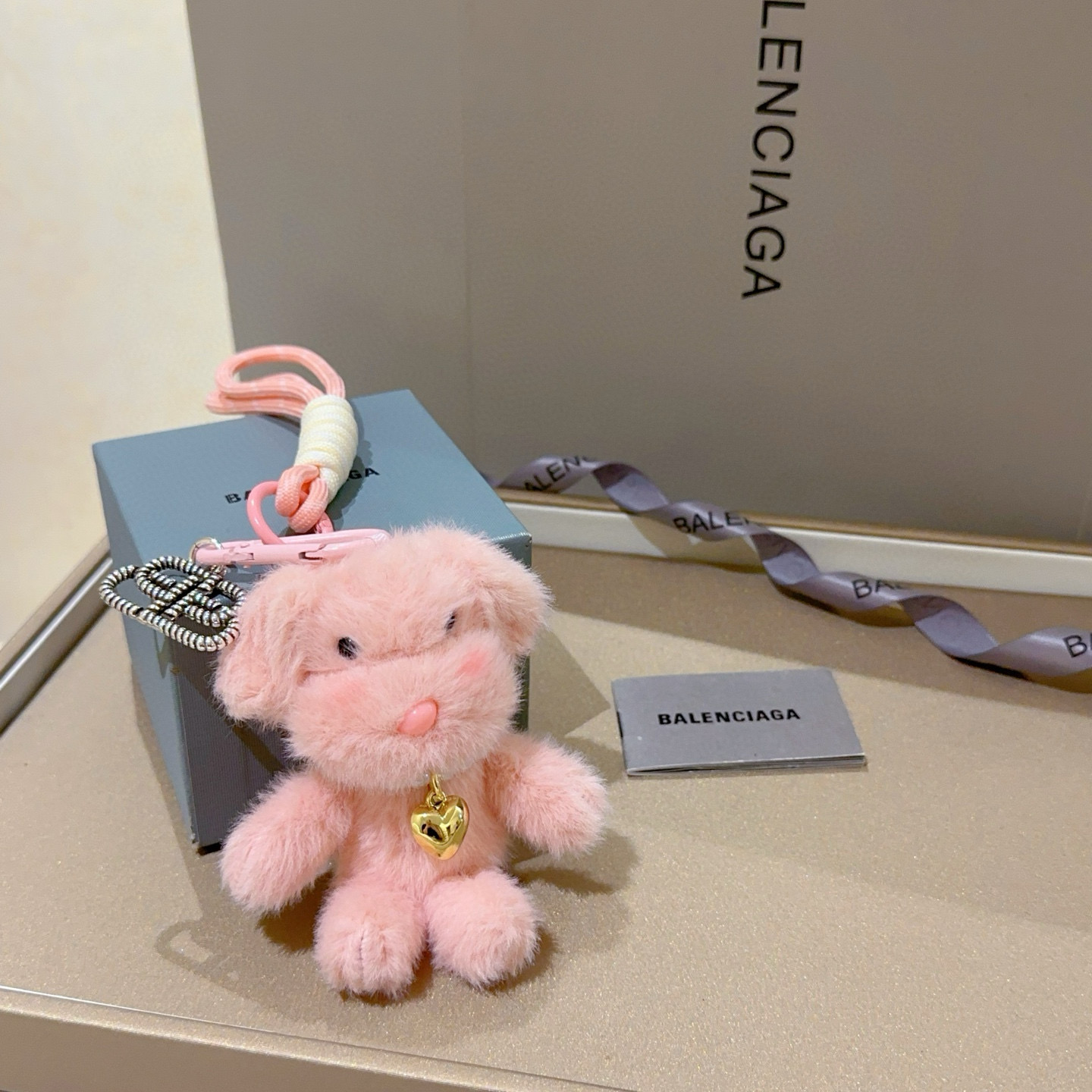 [TOP] BALENCIAGA Keychain - Pink