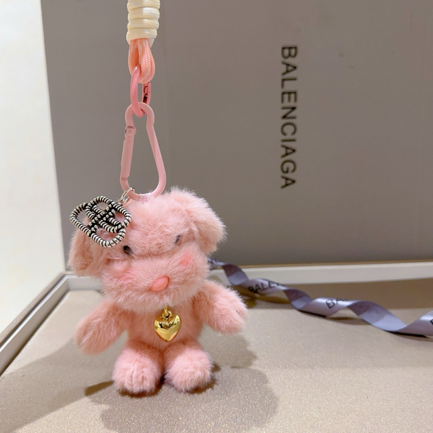 [TOP] BALENCIAGA Keychain - Pink