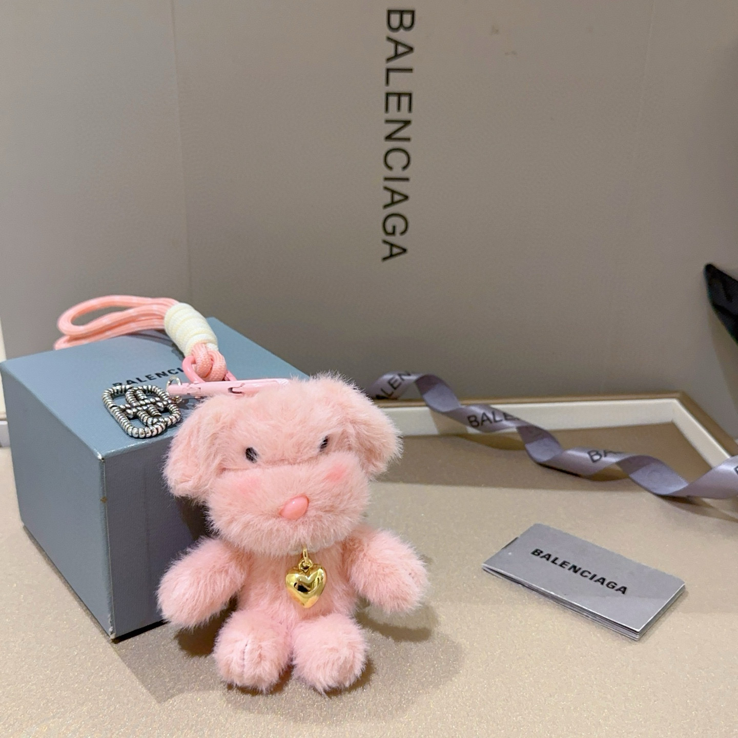 [TOP] BALENCIAGA Keychain - Pink