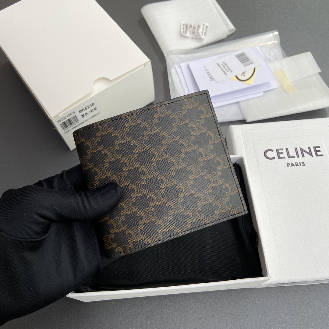 [TOP] CELINE Triomphe Wallet 11x10x2cm - Monogram