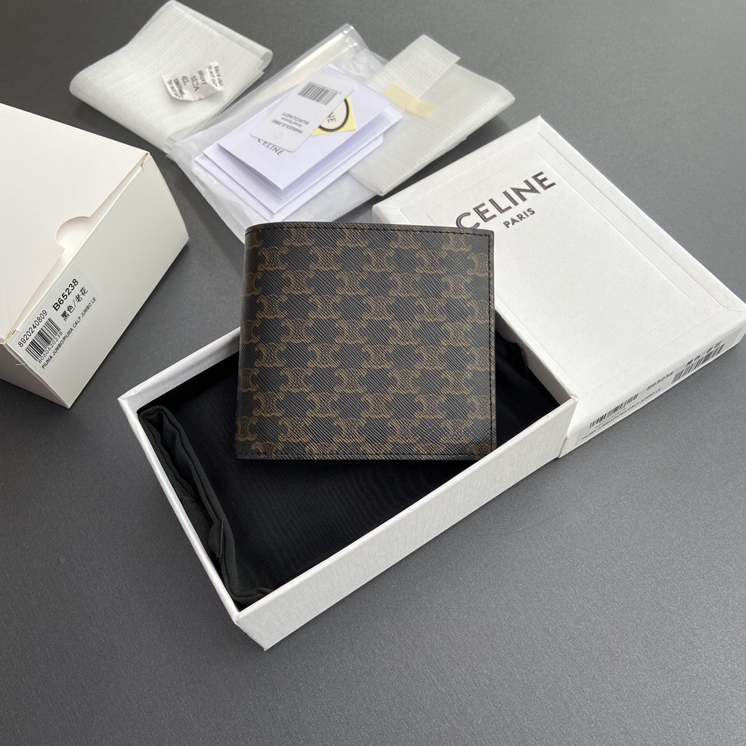 [TOP] CELINE Triomphe Wallet 11x10x2cm - Monogram