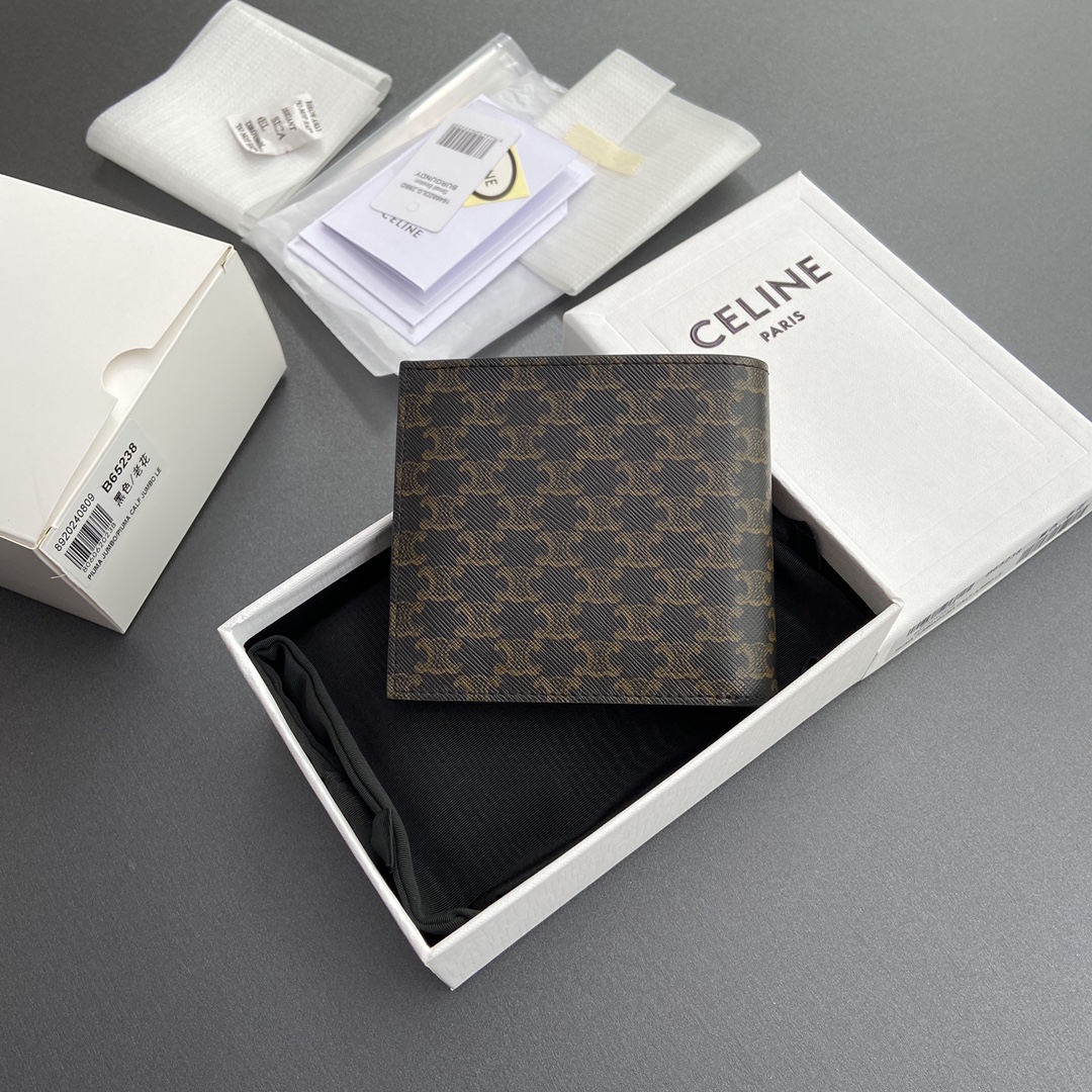 [TOP] CELINE Triomphe Wallet 11x10x2cm - Monogram