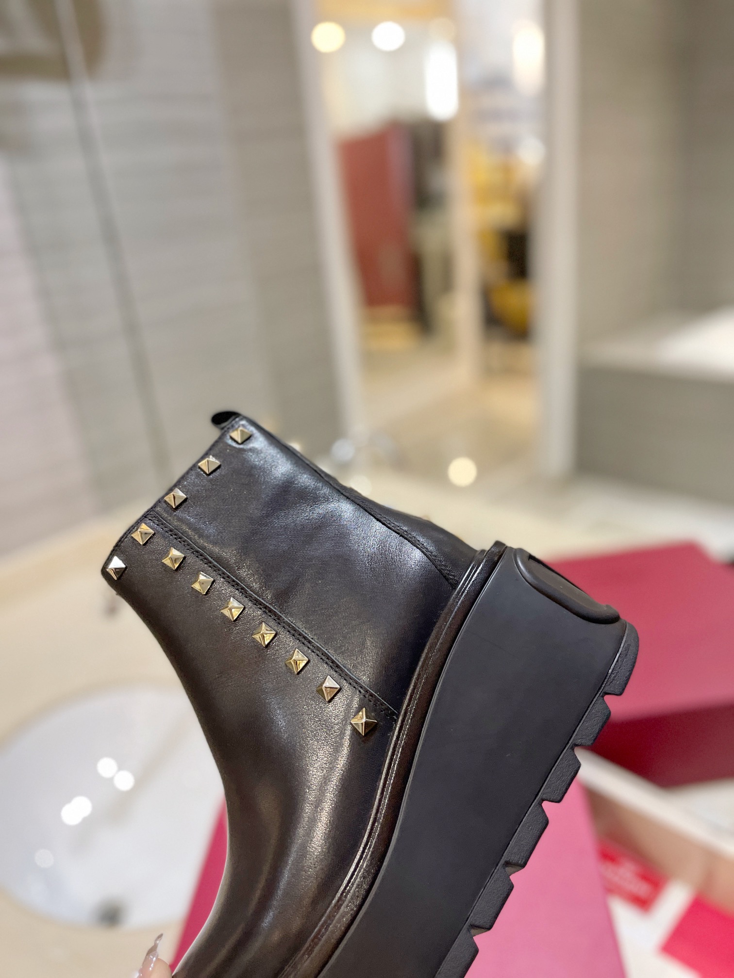 [TOP] VALENTINO 7.5cm High Heel Boots - Black