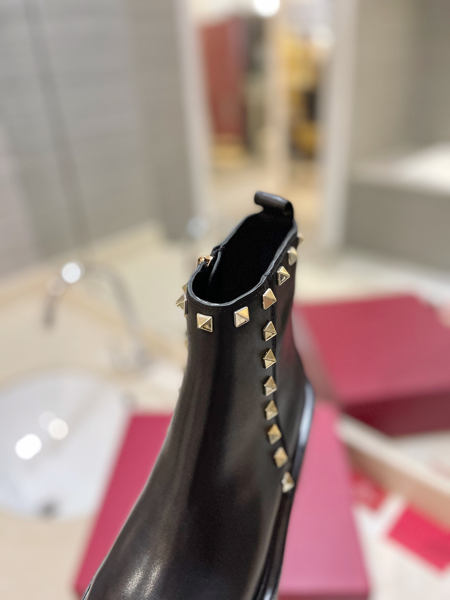 [TOP] VALENTINO 7.5cm High Heel Boots - Black